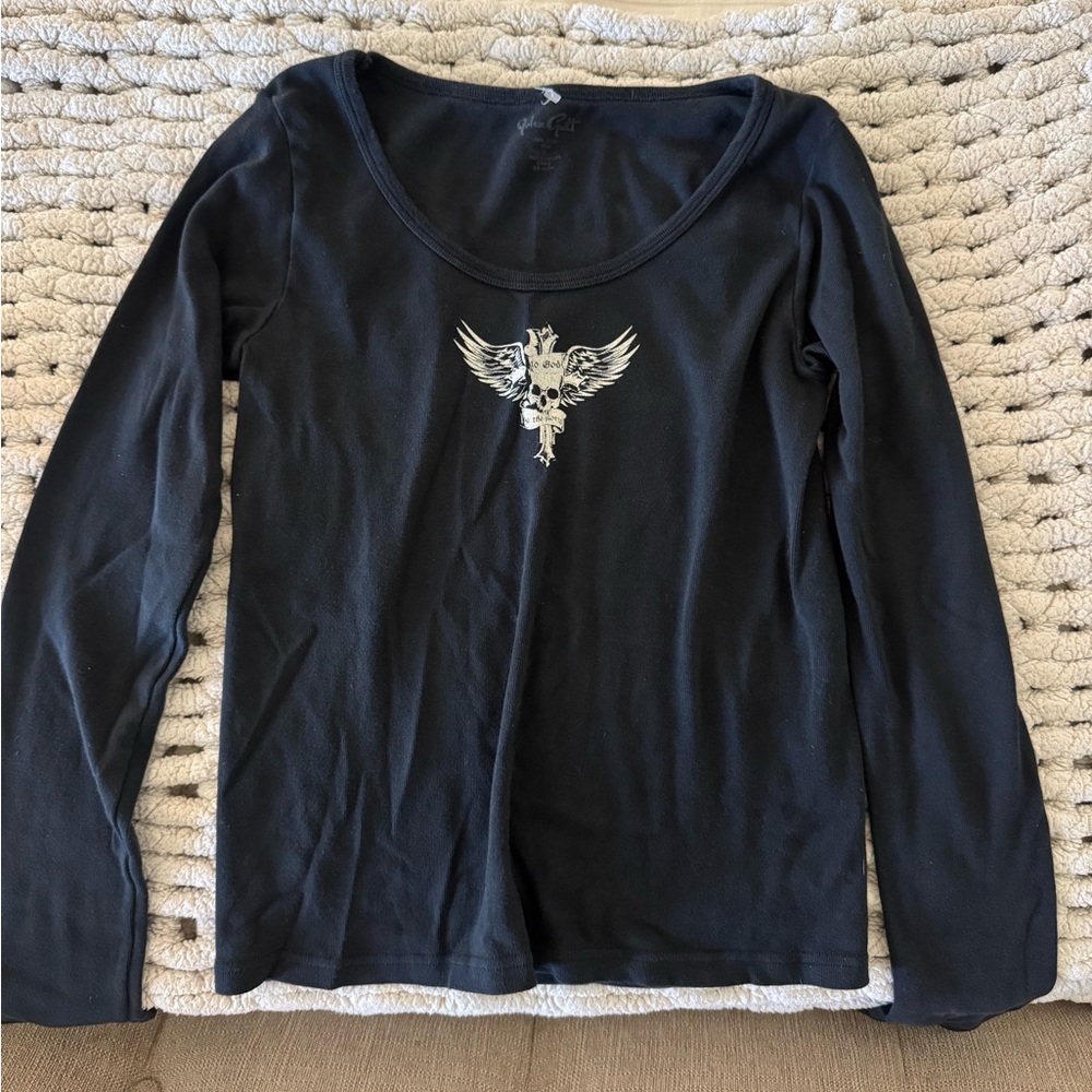 Brandy Melville Black Long Sleeve with Graphic